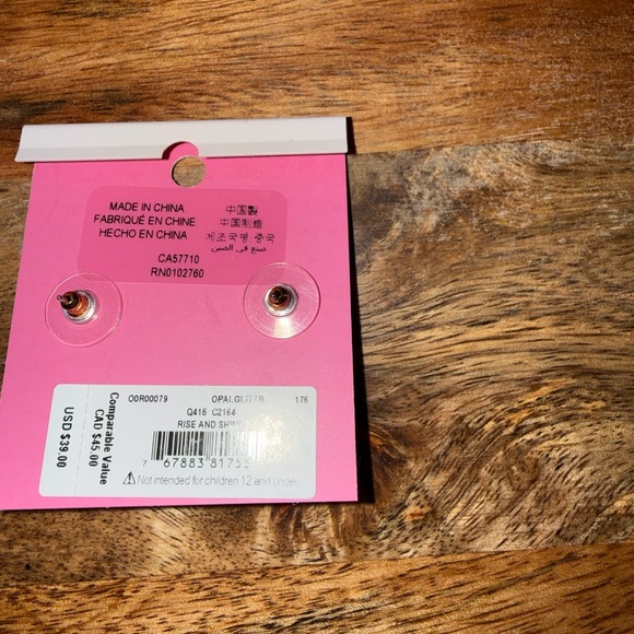 Brand new kate spade opal glitter earrings - Picture 5 of 9